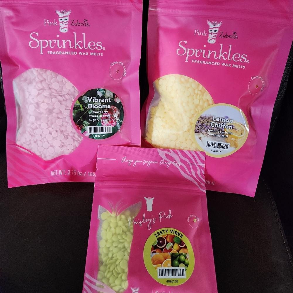 Pink Zebra Sprinkles Wax Melts Trio